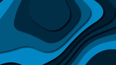 Kağıt Sanat karikatür soyut dalgalar. Kağıt arka plan bölmek. Modern origami tasarım şablonu. Kağıt arka plan kes. Soyut gerçekçi kağıt dekorasyon dokulu tasarımı için