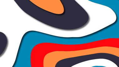 Kağıt Sanat karikatür soyut dalgalar. Kağıt arka plan bölmek. Modern origami tasarım şablonu. Kağıt arka plan kes. Soyut gerçekçi kağıt dekorasyon dokulu tasarımı için