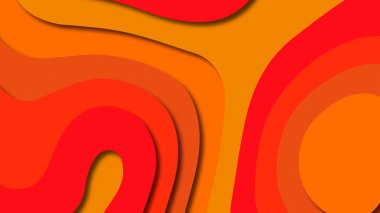 Kağıt Sanat karikatür soyut dalgalar. Kağıt arka plan bölmek. Modern origami tasarım şablonu. Kağıt arka plan kes. Soyut gerçekçi kağıt dekorasyon dokulu tasarımı için