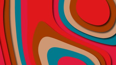 Kağıt Sanat karikatür soyut dalgalar. Kağıt arka plan bölmek. Modern origami tasarım şablonu. Kağıt arka plan kes. Soyut gerçekçi kağıt dekorasyon dokulu tasarımı için