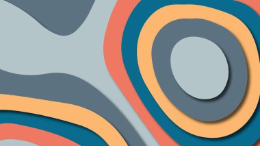 Kağıt Sanat karikatür soyut dalgalar. Kağıt arka plan bölmek. Modern origami tasarım şablonu. Kağıt arka plan kes. Soyut gerçekçi kağıt dekorasyon dokulu tasarımı için