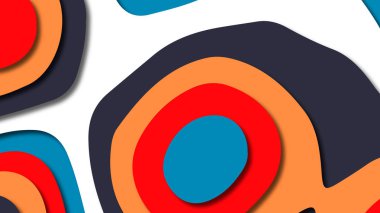 Kağıt Sanat karikatür soyut dalgalar. Kağıt arka plan bölmek. Modern origami tasarım şablonu. Kağıt arka plan kes. Soyut gerçekçi kağıt dekorasyon dokulu tasarımı için