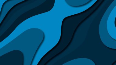 Kağıt Sanat karikatür soyut dalgalar. Kağıt arka plan bölmek. Modern origami tasarım şablonu. Kağıt arka plan kes. Soyut gerçekçi kağıt dekorasyon dokulu tasarımı için