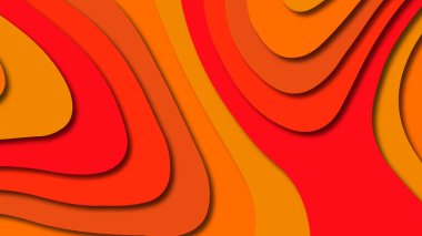 Kağıt Sanat karikatür soyut dalgalar. Kağıt arka plan bölmek. Modern origami tasarım şablonu. Kağıt arka plan kes. Soyut gerçekçi kağıt dekorasyon dokulu tasarımı için