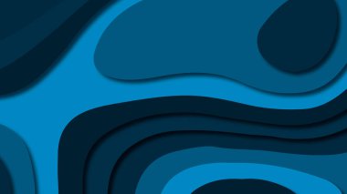 Kağıt Sanat karikatür soyut dalgalar. Kağıt arka plan bölmek. Modern origami tasarım şablonu. Kağıt arka plan kes. Soyut gerçekçi kağıt dekorasyon dokulu tasarımı için