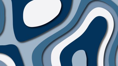 Kağıt Sanat karikatür soyut dalgalar. Kağıt arka plan bölmek. Modern origami tasarım şablonu. Kağıt arka plan kes. Soyut gerçekçi kağıt dekorasyon dokulu tasarımı için