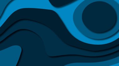 Kağıt Sanat karikatür soyut dalgalar. Kağıt arka plan bölmek. Modern origami tasarım şablonu. Kağıt arka plan kes. Soyut gerçekçi kağıt dekorasyon dokulu tasarımı için