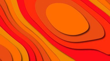 Kağıt Sanat karikatür soyut dalgalar. Kağıt arka plan bölmek. Modern origami tasarım şablonu. Kağıt arka plan kes. Soyut gerçekçi kağıt dekorasyon dokulu tasarımı için