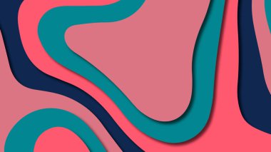 Kağıt Sanat karikatür soyut dalgalar. Kağıt arka plan bölmek. Modern origami tasarım şablonu. Kağıt arka plan kes. Soyut gerçekçi kağıt dekorasyon dokulu tasarımı için