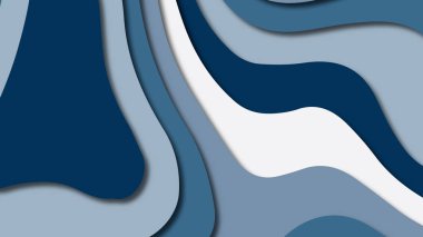 Kağıt Sanat karikatür soyut dalgalar. Kağıt arka plan bölmek. Modern origami tasarım şablonu. Kağıt arka plan kes. Soyut gerçekçi kağıt dekorasyon dokulu tasarımı için