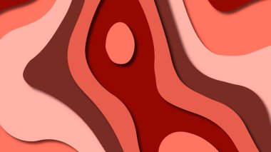 Kağıt Sanat karikatür soyut dalgalar. Kağıt arka plan bölmek. Modern origami tasarım şablonu. Kağıt arka plan kes. Soyut gerçekçi kağıt dekorasyon dokulu tasarımı için