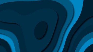 Kağıt Sanat karikatür soyut dalgalar. Kağıt arka plan bölmek. Modern origami tasarım şablonu. Kağıt arka plan kes. Soyut gerçekçi kağıt dekorasyon dokulu tasarımı için