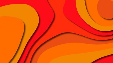 Kağıt Sanat karikatür soyut dalgalar. Kağıt arka plan bölmek. Modern origami tasarım şablonu. Kağıt arka plan kes. Soyut gerçekçi kağıt dekorasyon dokulu tasarımı için