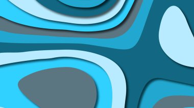 Kağıt Sanat karikatür soyut dalgalar. Kağıt arka plan bölmek. Modern origami tasarım şablonu. Kağıt arka plan kes. Soyut gerçekçi kağıt dekorasyon dokulu tasarımı için