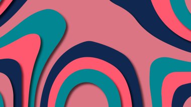 Kağıt Sanat karikatür soyut dalgalar. Kağıt arka plan bölmek. Modern origami tasarım şablonu. Kağıt arka plan kes. Soyut gerçekçi kağıt dekorasyon dokulu tasarımı için