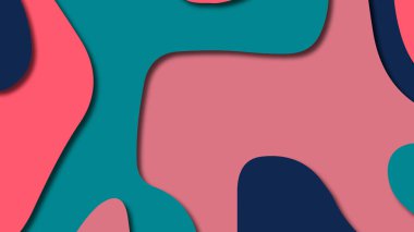 Kağıt Sanat karikatür soyut dalgalar. Kağıt arka plan bölmek. Modern origami tasarım şablonu. Kağıt arka plan kes. Soyut gerçekçi kağıt dekorasyon dokulu tasarımı için