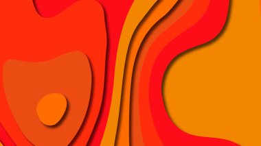 Kağıt Sanat karikatür soyut dalgalar. Kağıt arka plan bölmek. Modern origami tasarım şablonu. Kağıt arka plan kes. Soyut gerçekçi kağıt dekorasyon dokulu tasarımı için