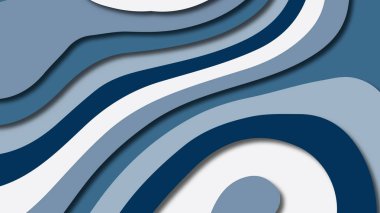 Kağıt Sanat karikatür soyut dalgalar. Kağıt arka plan bölmek. Modern origami tasarım şablonu. Kağıt arka plan kes. Soyut gerçekçi kağıt dekorasyon dokulu tasarımı için