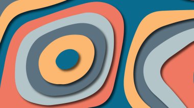 Kağıt Sanat karikatür soyut dalgalar. Kağıt arka plan bölmek. Modern origami tasarım şablonu. Kağıt arka plan kes. Soyut gerçekçi kağıt dekorasyon dokulu tasarımı için