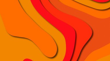 Kağıt Sanat karikatür soyut dalgalar. Kağıt arka plan bölmek. Modern origami tasarım şablonu. Kağıt arka plan kes. Soyut gerçekçi kağıt dekorasyon dokulu tasarımı için