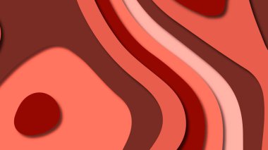 Kağıt Sanat karikatür soyut dalgalar. Kağıt arka plan bölmek. Modern origami tasarım şablonu. Kağıt arka plan kes. Soyut gerçekçi kağıt dekorasyon dokulu tasarımı için