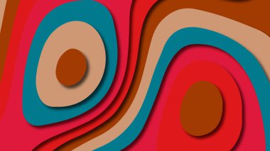 Kağıt Sanat karikatür soyut dalgalar. Kağıt arka plan bölmek. Modern origami tasarım şablonu. Kağıt arka plan kes. Soyut gerçekçi kağıt dekorasyon dokulu tasarımı için