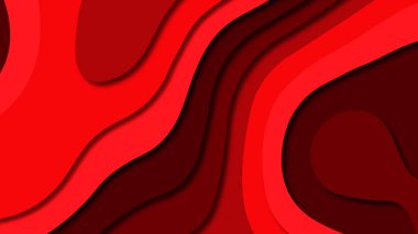 Kağıt Sanat karikatür soyut dalgalar. Kağıt arka plan bölmek. Modern origami tasarım şablonu. Kağıt arka plan kes. Soyut gerçekçi kağıt dekorasyon dokulu tasarımı için