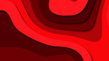 Kağıt Sanat karikatür soyut dalgalar. Kağıt arka plan bölmek. Modern origami tasarım şablonu. Kağıt arka plan kes. Soyut gerçekçi kağıt dekorasyon dokulu tasarımı için