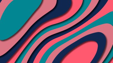 Kağıt Sanat karikatür soyut dalgalar. Kağıt arka plan bölmek. Modern origami tasarım şablonu. Kağıt arka plan kes. Soyut gerçekçi kağıt dekorasyon dokulu tasarımı için