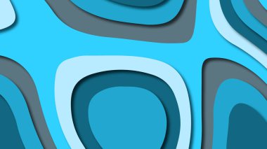 Kağıt Sanat karikatür soyut dalgalar. Kağıt arka plan bölmek. Modern origami tasarım şablonu. Kağıt arka plan kes. Soyut gerçekçi kağıt dekorasyon dokulu tasarımı için