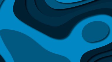 Kağıt Sanat karikatür soyut dalgalar. Kağıt arka plan bölmek. Modern origami tasarım şablonu. Kağıt arka plan kes. Soyut gerçekçi kağıt dekorasyon dokulu tasarımı için