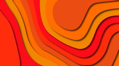 Kağıt Sanat karikatür soyut dalgalar. Kağıt arka plan bölmek. Modern origami tasarım şablonu. Kağıt arka plan kes. Soyut gerçekçi kağıt dekorasyon dokulu tasarımı için