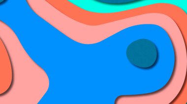 Kağıt Sanat karikatür soyut dalgalar. Kağıt arka plan bölmek. Modern origami tasarım şablonu. Kağıt arka plan kes. Soyut gerçekçi kağıt dekorasyon dokulu tasarımı için