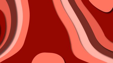 Kağıt Sanat karikatür soyut dalgalar. Kağıt arka plan bölmek. Modern origami tasarım şablonu. Kağıt arka plan kes. Soyut gerçekçi kağıt dekorasyon dokulu tasarımı için