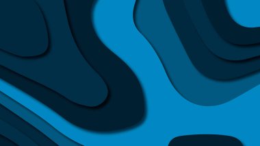 Kağıt Sanat karikatür soyut dalgalar. Kağıt arka plan bölmek. Modern origami tasarım şablonu. Kağıt arka plan kes. Soyut gerçekçi kağıt dekorasyon dokulu tasarımı için