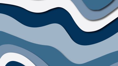 Kağıt Sanat karikatür soyut dalgalar. Kağıt arka plan bölmek. Modern origami tasarım şablonu. Kağıt arka plan kes. Soyut gerçekçi kağıt dekorasyon dokulu tasarımı için