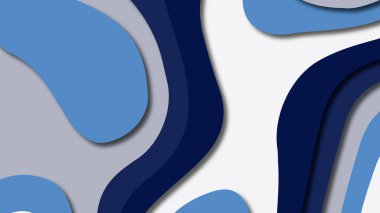 Kağıt Sanat karikatür soyut dalgalar. Kağıt arka plan bölmek. Modern origami tasarım şablonu. Kağıt arka plan kes. Soyut gerçekçi kağıt dekorasyon dokulu tasarımı için