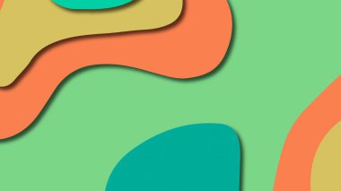 Kağıt Sanat karikatür soyut dalgalar. Kağıt arka plan bölmek. Modern origami tasarım şablonu. Kağıt arka plan kes. Soyut gerçekçi kağıt dekorasyon dokulu tasarımı için