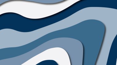 Kağıt Sanat karikatür soyut dalgalar. Kağıt arka plan bölmek. Modern origami tasarım şablonu. Kağıt arka plan kes. Soyut gerçekçi kağıt dekorasyon dokulu tasarımı için