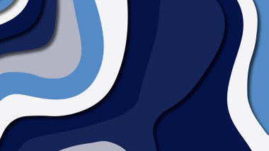 Kağıt Sanat karikatür soyut dalgalar. Kağıt arka plan bölmek. Modern origami tasarım şablonu. Kağıt arka plan kes. Soyut gerçekçi kağıt dekorasyon dokulu tasarımı için