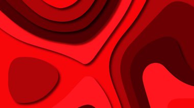 Kağıt Sanat karikatür soyut dalgalar. Kağıt arka plan bölmek. Modern origami tasarım şablonu. Kağıt arka plan kes. Soyut gerçekçi kağıt dekorasyon dokulu tasarımı için