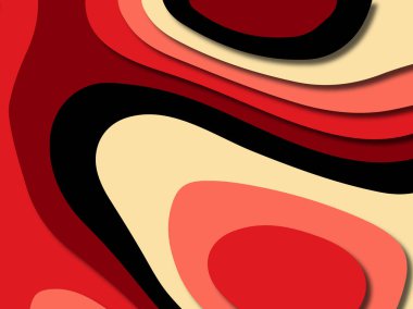 kağıt ile 3D arka plan şekilleri kesim. Soyut kağıt kitap kapağı için şablon arka plan bölmek. Kağıt arka plan kes. Soyut gerçekçi kağıt dekorasyon tasarımı için