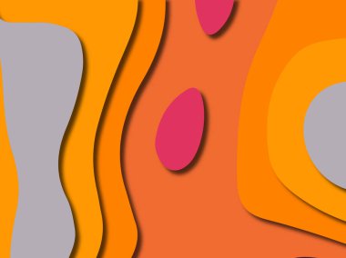 kağıt ile 3D arka plan şekilleri kesim. Soyut kağıt kitap kapağı için şablon arka plan bölmek. Kağıt arka plan kes. Soyut gerçekçi kağıt dekorasyon tasarımı için