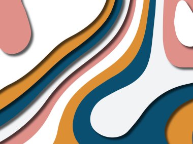 kağıt ile 3D arka plan şekilleri kesim. Soyut kağıt kitap kapağı için şablon arka plan bölmek. Kağıt arka plan kes. Soyut gerçekçi kağıt dekorasyon tasarımı için