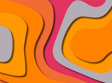 kağıt ile 3D arka plan şekilleri kesim. Soyut kağıt kitap kapağı için şablon arka plan bölmek. Kağıt arka plan kes. Soyut gerçekçi kağıt dekorasyon tasarımı için