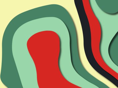 kağıt ile 3D arka plan şekilleri kesim. Soyut kağıt kitap kapağı için şablon arka plan bölmek. Kağıt arka plan kes. Soyut gerçekçi kağıt dekorasyon tasarımı için