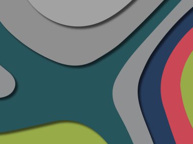 kağıt ile 3D arka plan şekilleri kesim. Soyut kağıt kitap kapağı için şablon arka plan bölmek. Kağıt arka plan kes. Soyut gerçekçi kağıt dekorasyon tasarımı için