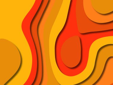 kağıt ile 3D arka plan şekilleri kesim. Soyut kağıt kitap kapağı için şablon arka plan bölmek. Kağıt arka plan kes. Soyut gerçekçi kağıt dekorasyon tasarımı için