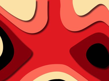 kağıt ile 3D arka plan şekilleri kesim. Soyut kağıt kitap kapağı için şablon arka plan bölmek. Kağıt arka plan kes. Soyut gerçekçi kağıt dekorasyon tasarımı için