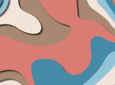 kağıt ile 3D arka plan şekilleri kesim. Soyut kağıt kitap kapağı için şablon arka plan bölmek. Kağıt arka plan kes. Soyut gerçekçi kağıt dekorasyon tasarımı için